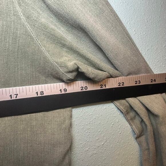 About a Girl Army Green Utility Button Down Shirt Size Medium Long Sleeve - Picture 6 of 8